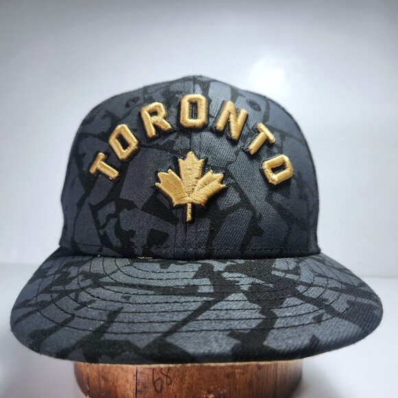 Toronto Raptors NBA Youth Hat Cap City Edition Charcoal Gold Embroidered Logos - Picture 4 of 11